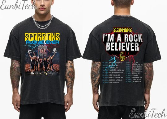 Discover Scorpions The Europe Leg of The 2023 Rock Believer World Tour T-Shirt