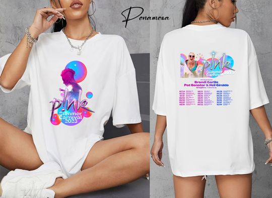 Discover Pink P!nk Singer Summer Carnival 2023 Tour T-Shirt, Music Tour 2023 T-Shirt, P!nk Fan Shirt