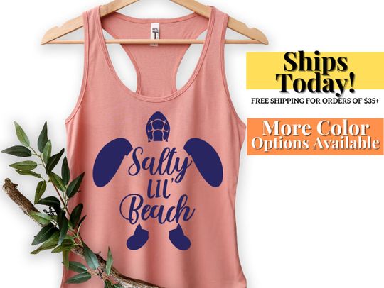 Discover Salty Little Beach Tank Top for Women, Salty Tank for Her