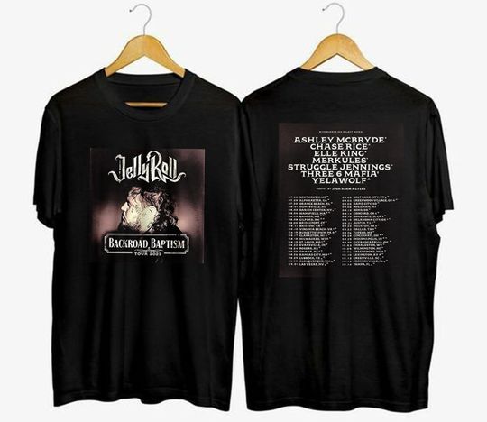 Discover Jelly Roll Backroad Baptism 2023 Tour Shirt, Music 2023 Tour Shirt, Jelly Roll Concert 2023