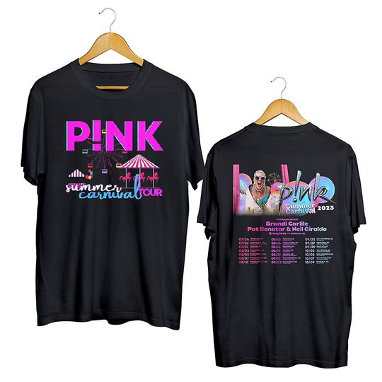 Discover Pink Summer Carnival Tour 2023 Shirt Summer Carnival Tour Shirt, Pink 2023 Tour T-Shirt