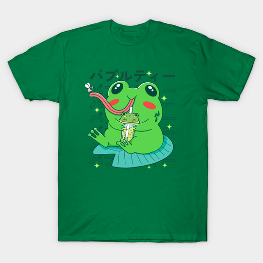 Discover Kawaii Frog Anime Bubble Tea - Kawaii Frog - T-Shirt