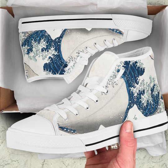 Discover The Great Wave off Kanagawa Men's High Top Sneakers