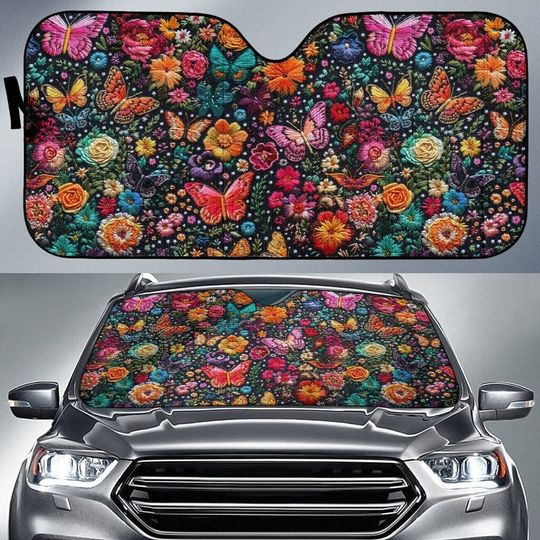 Discover Butterfly Car Sun Shade, Windshield Sun Shade, Sun Shade Panel, Sun Shade For Car
