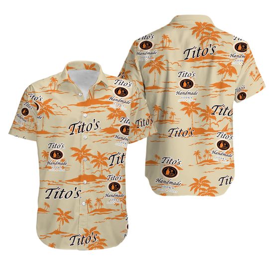 Discover Tito Handmade Hawaiian Beach Pattern Shirt, hawaii beer Loves Shirt, Summer Hawaii Shirt Beer
