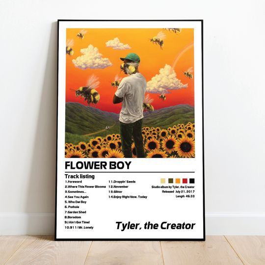 Discover Tyler, the Creator - Flower Boy |  Minimalist Album Cover Poster