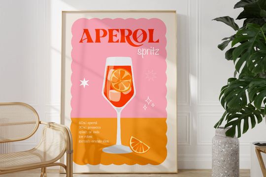 Discover Aperol Spritz Cocktail Poster