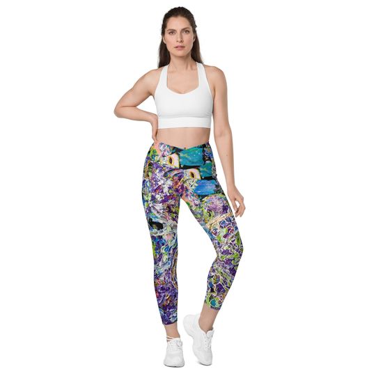 Discover Crossover Leggings , Yoga Pants, Workout Leggings, Yoga Leggings, Exercise Leggings