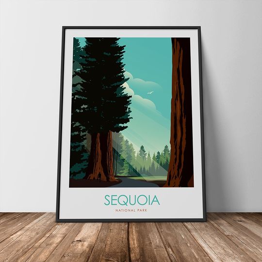 Discover Sequoia National Park, US National Parks Poster