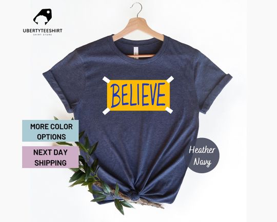 Discover Lasso Believe Motivational Shirt with Locker Room Theme