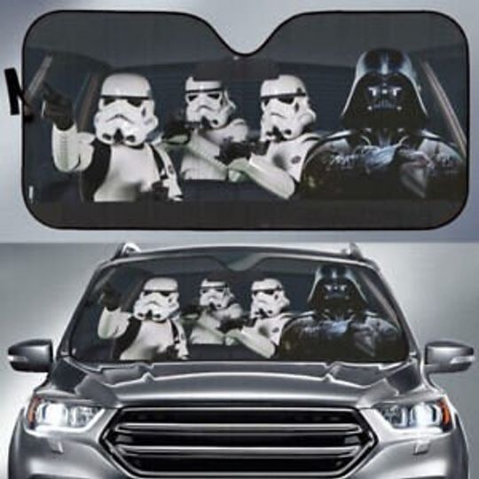 Discover The Galactic Warriors Team Car Windshield, Iconic Characters Space Battle Movie Car Sunshade