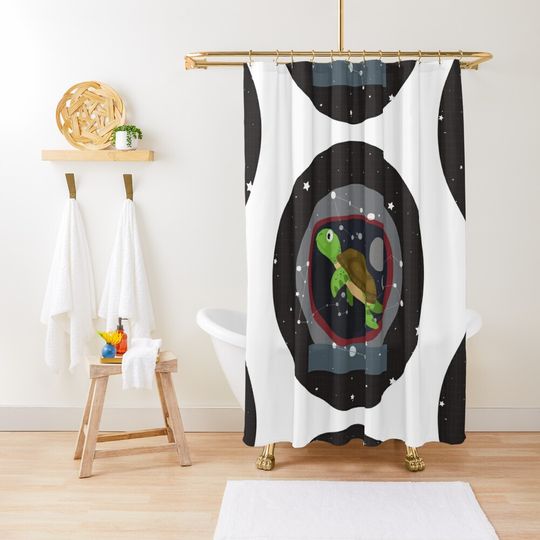 Discover Space turtles - space animals Shower Curtain