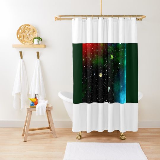 Discover Space Turtles Shower Curtain