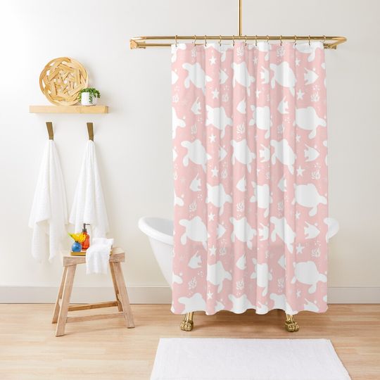 Discover Turtles (PINK Version) Shower Curtain