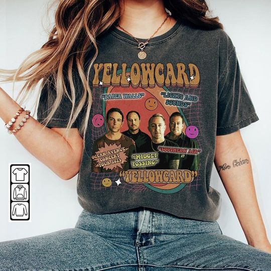 Discover Yellowcard Music Shirt, Album Vintage Graphic, Ocean Avenue Tour 2023