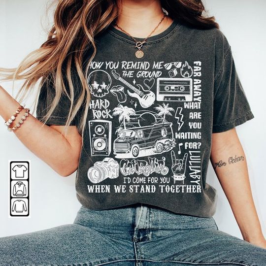Discover Nickelback Doodle Art Shirt, Vintage Nickelback Merch