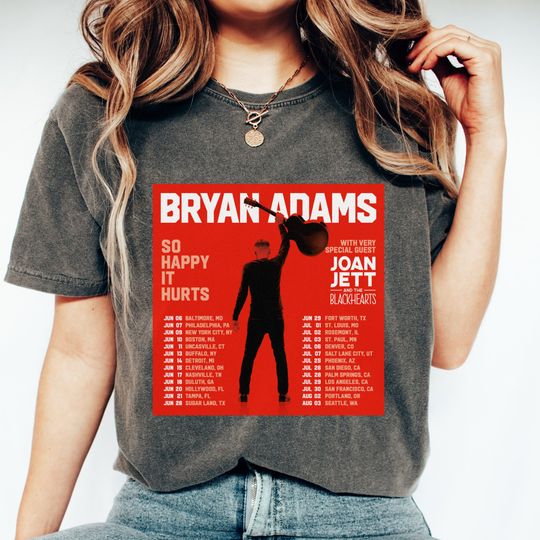 Discover Bryan Adams Shirt So Happy It Hurts Tour Shirt Bryan Adams Merch