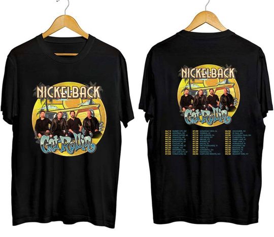 Discover Nickelback World Tour Music 2023 Shirt, Get Rollin Tour 2023 Shirt