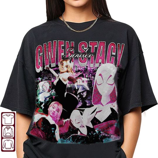 Discover Spider Gwen Stacy 90s Vintage Shirt, Spider Gwen Stacy Shirt