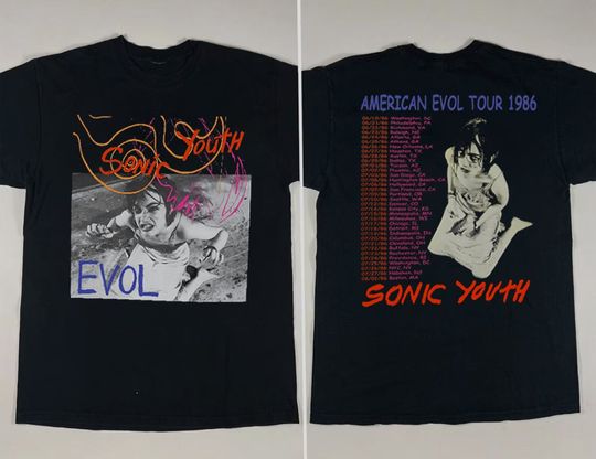 Discover Sonnic Youth American Evol Tour 1986 T-Shirt