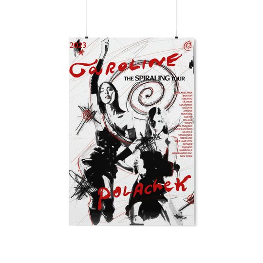 Discover Caroline Polachek Vintage The Spiraling Tour Poster