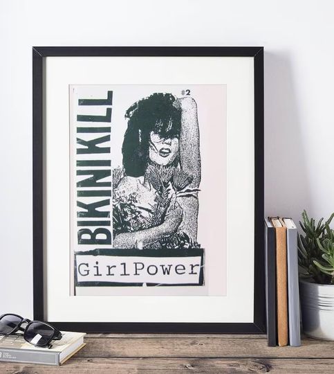Discover Bikini Kill Vintage 90s Punk Kathleen Hanna Girl Power Magazine Poster