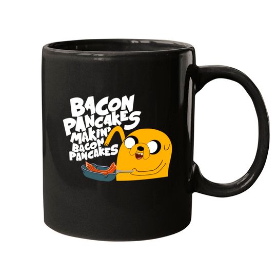 Discover Bacon Pancakes - Funny Cartoon for the Bacon and Pancake Lovers Mugs