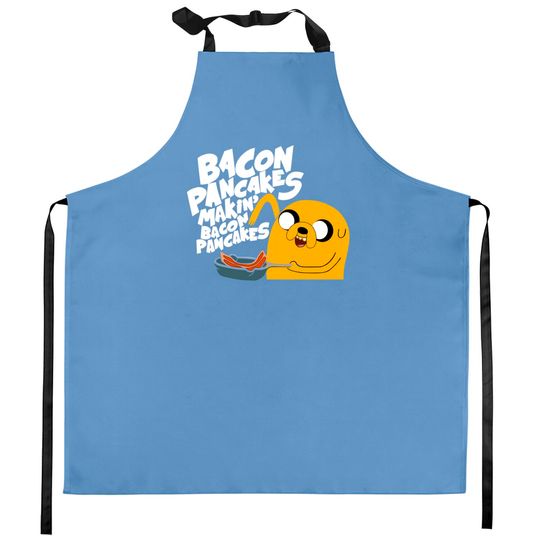 Discover Bacon Pancakes - Funny Cartoon for the Bacon and Pancake Lovers Kitchen Aprons