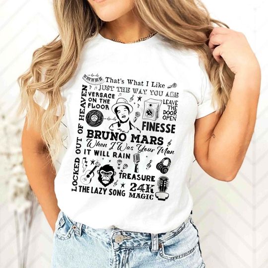 Discover Bruno Mars World Tour 2023 Inpired Unisex T-Shirt Shirt Classic Unisex Tee
