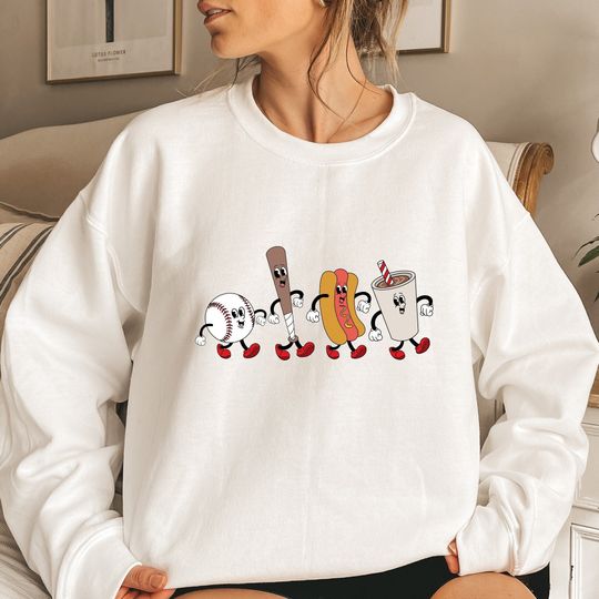 Discover Baseball Hot Dog Sweatshirt