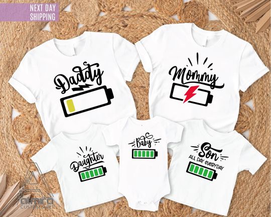 Discover Battery Family Shirts,Funny Family Shirt,Family Matching,Mommy Shirt,Matching Family,Daddy Shirt