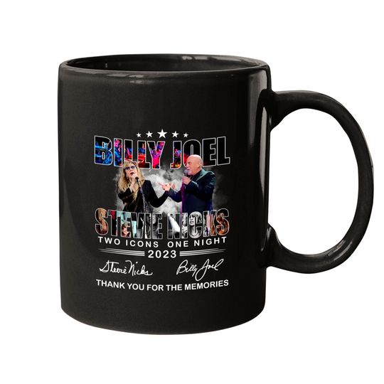 Discover Two Icons One Night Billy Joel Stevie Nick Tour Mugs