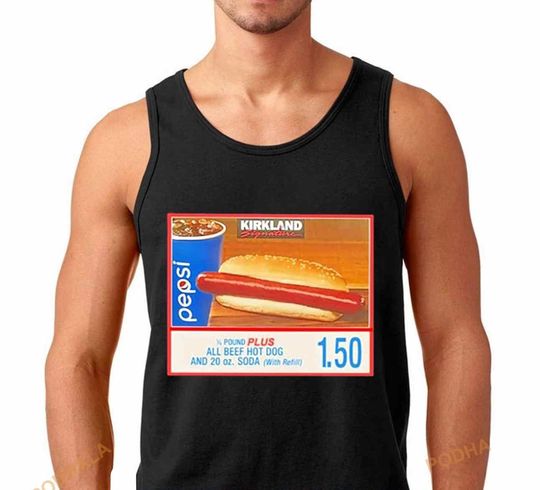 Discover 1.50 Costco Hot Dog & Soda Combo tank top