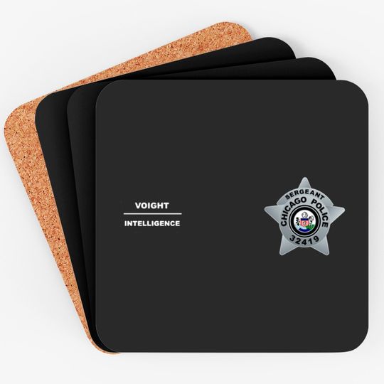 Discover Chicago Pd Sergeant Hank Voight Intelligence Badge Vestt Coasters