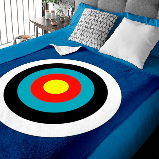 Discover Bullseye Body Target Archery Shooter Funny Baby Blankets