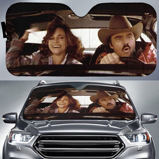 Discover Man Driving Scene Car Sun Shade, Smokey and the Bandit Car Decor Accessories