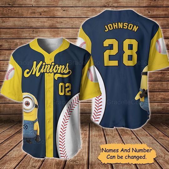 Discover Personalized Minions Baseball Jersey, Minions Baseball Shirts