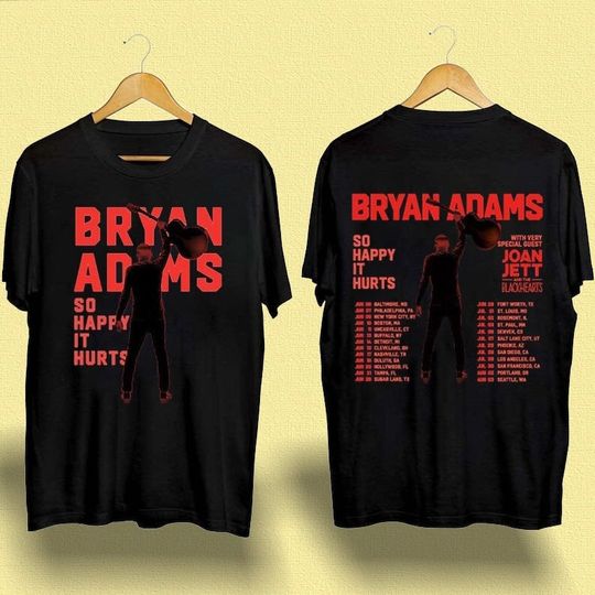 Discover Bryan Adams Tour 2023 T-Shirt - Vintage Music Merchandise