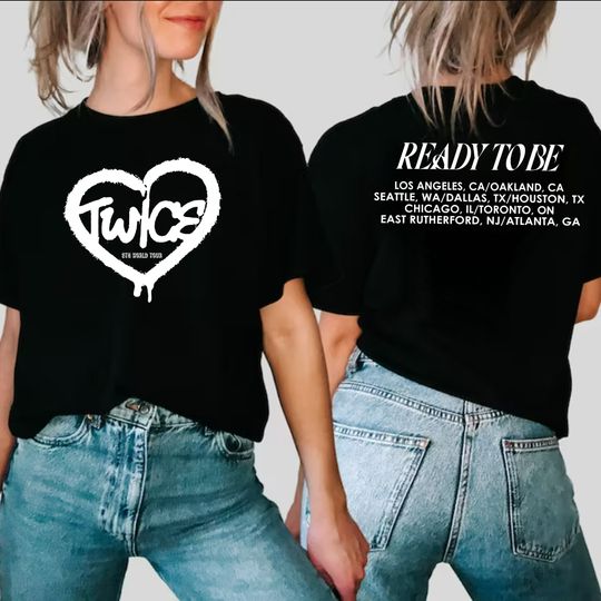Discover Twice Ready To Be Tour 2023 T-shirt, Twice 5th World Tour Shirt