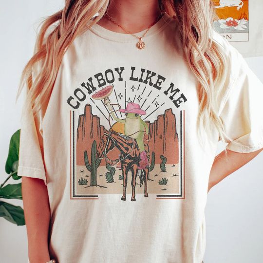 Discover You're a cowboy like me Shirt, Cowboy Frog Shirt