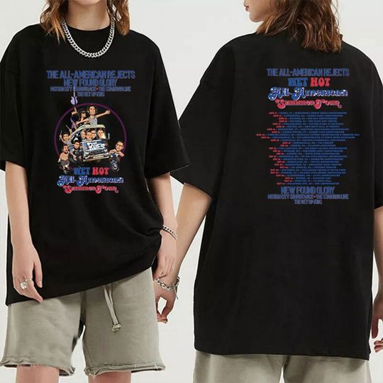 Discover The All-American Rejects, Newfound Glory Tour 2023 Shirt, Wet Hot All-American Summer Tour Shirt