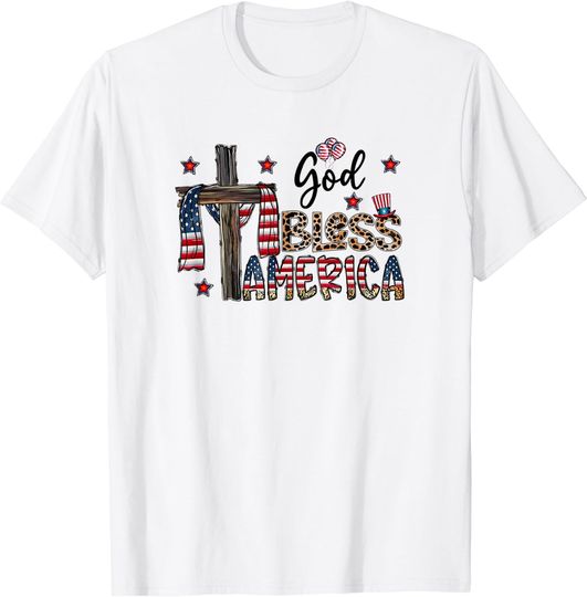 Discover God Bless America Faith Cross God Believer T-Shirt