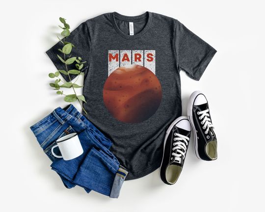 Discover Mars Planet Shirt, Vintage Red Planet Unisex Shirt