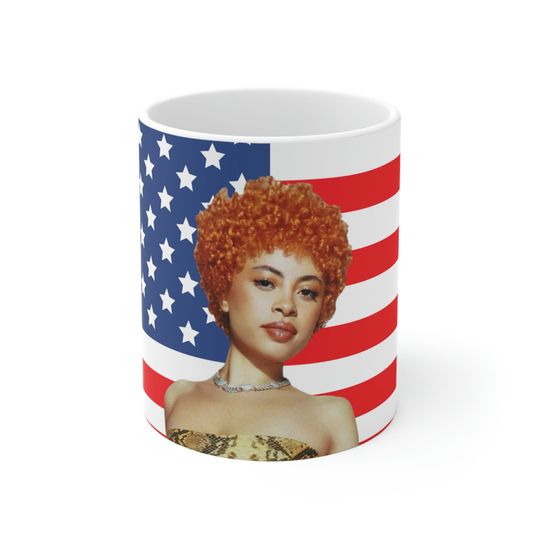 Discover Ice Spice American Flag Mug, Viral Ice Spice Flag Mug TikTok