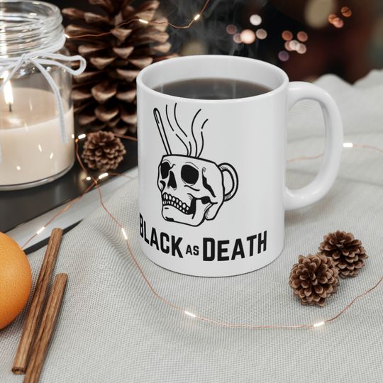 Discover Black as Death Coffee mug