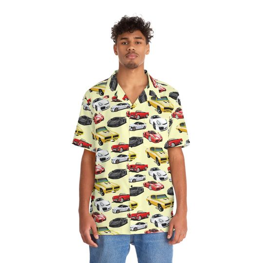 Discover Men's Classic Car Show Shirt - Hawaiian Style