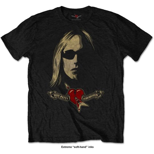 Discover Tom Petty and the Heartbreakers Guitar Heart Vintage Tee T-Shirt