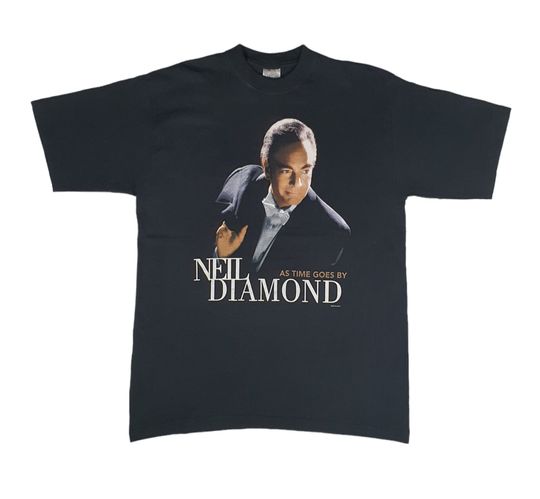 Discover Vintage 1999 NEIL DIAMOND As Time Goes By Europe Concert tour T shirt