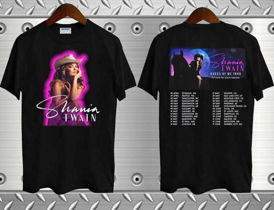 Discover Shania Twain Queen Of Me Tour 2023 Unisex Shirt, Vintage Shania Twain Shirt