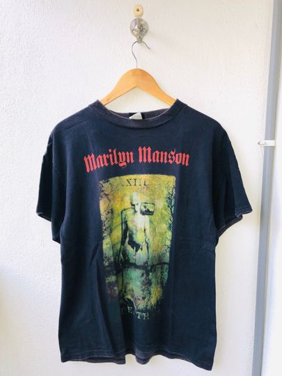 Discover Vintage Original 00s Marilyn Manson  Death 2000  American Industrial Metal Music Band T-Shirt